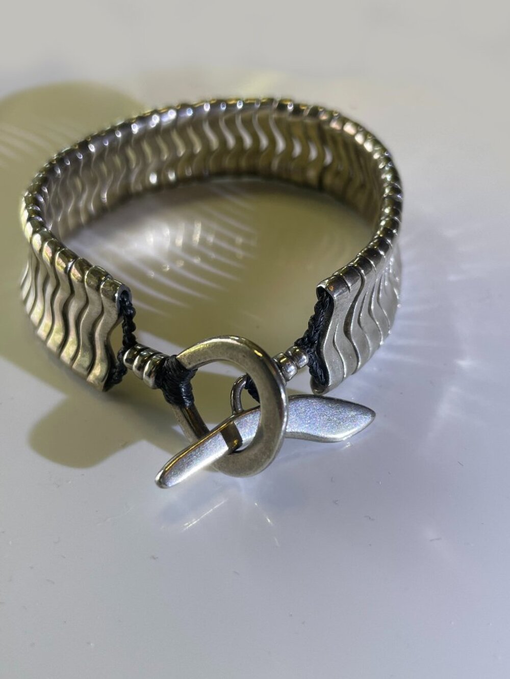 Signed Jill Platner Silver Lagoon Bracelet